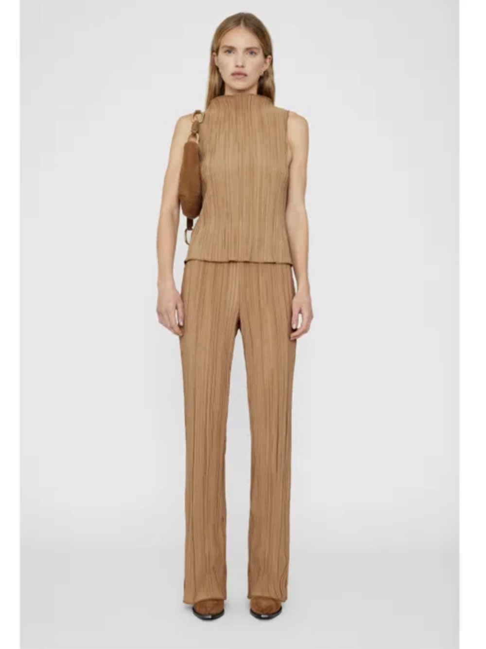 NWT Anine Bing Billie Pants Camel Large $350